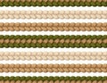 Braided Horizontal Pattern in Earth Tones Rope Design Seamless Texture Background Royalty Free Stock Photo