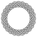 braided knitted guilloche rosette frame vector circular celtic scandinavian knotty pattern Royalty Free Stock Photo