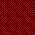 Braided pattern of red squares and dark rhombs with diagonal volumetric triangles