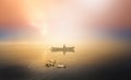 Hut on Braies Lake in Dolomiti mountains and Seeko. Royalty Free Stock Photo