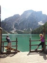 Braies lake in Dolomiti mountains