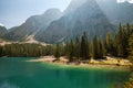 Braies lake, Lago di Braies, Dolomite Alps, Belluno, Italy