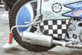 Detail of speedway motocycle