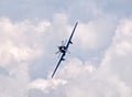 Iak-52 aircraft performing a demonstration flight at Vadeni Fly-In air show