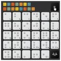 Braille Alphabet Icon Set Royalty Free Stock Photo