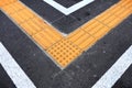 Braille block on tactile paving for blind handicap