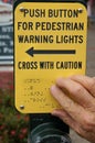 Braille Cross Walk Sign For The Blind