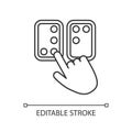 Braille directions linear icon Royalty Free Stock Photo