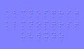 Braille dots alphabet for visually impaired