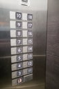 Braille on elevator panel for users with vision disability