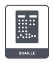 braille icon in trendy design style. braille icon isolated on white background. braille vector icon simple and modern flat symbol Royalty Free Stock Photo