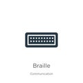 Braille icon vector. Trendy flat braille icon from communication collection isolated on white background. Vector illustration can Royalty Free Stock Photo