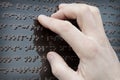 Braille tactile font