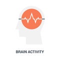 Brain activity icon concept Royalty Free Stock Photo