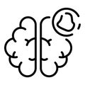 Brain amnesia icon, outline style Royalty Free Stock Photo