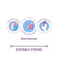 Brain aneurysm concept icon