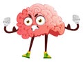 Brain is angry, illustration, vector