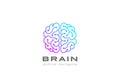 Brain Artificial Intelligence Logo design vector.