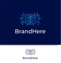 Brain for artificial intelligence logo template Royalty Free Stock Photo
