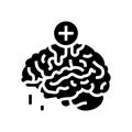 brain bleed stoppage glyph icon vector illustration