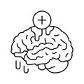 brain bleed stoppage line icon vector illustration