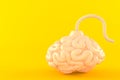 Brain with bomb wick Royalty Free Stock Photo
