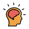 Brain, brainwash Vector Icon which can easily modify Royalty Free Stock Photo