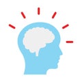 Brain, brainwash Vector Icon which can easily modify Royalty Free Stock Photo