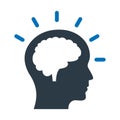 Brain, brainwash Vector Icon which can easily modify Royalty Free Stock Photo