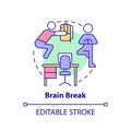 Brain break concept icon