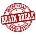 Brain break grunge rubber stamp