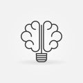 Brain bulb icon