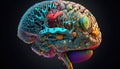 Brain cancer, Brain tumor 3D illustration Royalty Free Stock Photo