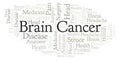 Brain Cancer word cloud. Royalty Free Stock Photo