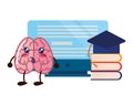 Brain cartoon education Royalty Free Stock Photo