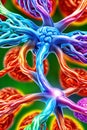 Brain cells forming intricate patterns - concept
