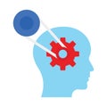 Brain chain, brainstorming Vector icon which can easily modify