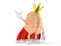 Brain character with crown Royalty Free Stock Photo
