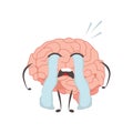 Brain characters cry making sport exercises and different activities design