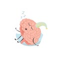 Brain characters sleeps resting exercises and different activities