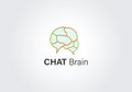 Brain chat logo vector template. Suitable for business,