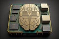 Brain chip begin human trials. brain chip developed by health tech company. Brain implants, neural implants, are technological Royalty Free Stock Photo