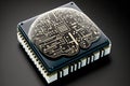 Brain chip begin human trials. brain chip developed by health tech company. Brain implants, neural implants, are technological Royalty Free Stock Photo