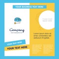 Brain circuit Company Brochure Template. Vector Busienss Template Royalty Free Stock Photo