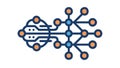 Brain Circuitry Network Icon for AI Cognitive Computing, vector design Generative AI Royalty Free Stock Photo