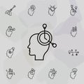 Brain, clock icon. Universal set of creative thinking for website design and development, app development
