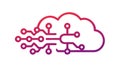 Brain Cloud Network, AI Connectivity, Smart Data Processing, vector design Generative AI Royalty Free Stock Photo
