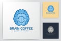 brain coffee logo Designs Inspiration Isolated on White Background