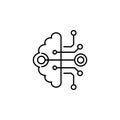 brain, computer, cyber, intelligence, interface icon. Element of future technological pack for mobile concept and web apps icon.