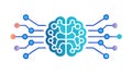 Brain-Computer Interface: Neural Circuitry, vector design Generative AI Royalty Free Stock Photo